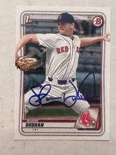 Shane Drohan signed 1st Bowman Topps BREWERS in person Auto #BD170 Red Sox
