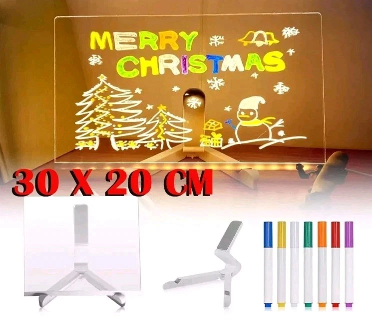 LED Note Board with Color Night Lamp Creative Rewritable Anniversary Gift Desk - Image 2 of 4