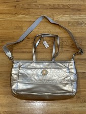 COACH Baby Diaper Bag GOLD LEATHER Tote Shoulder Multifunction F18878 READ
