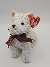 TY - Beanie Babies - KIRBY White Dog - DOB 5-5-01 - MWMT