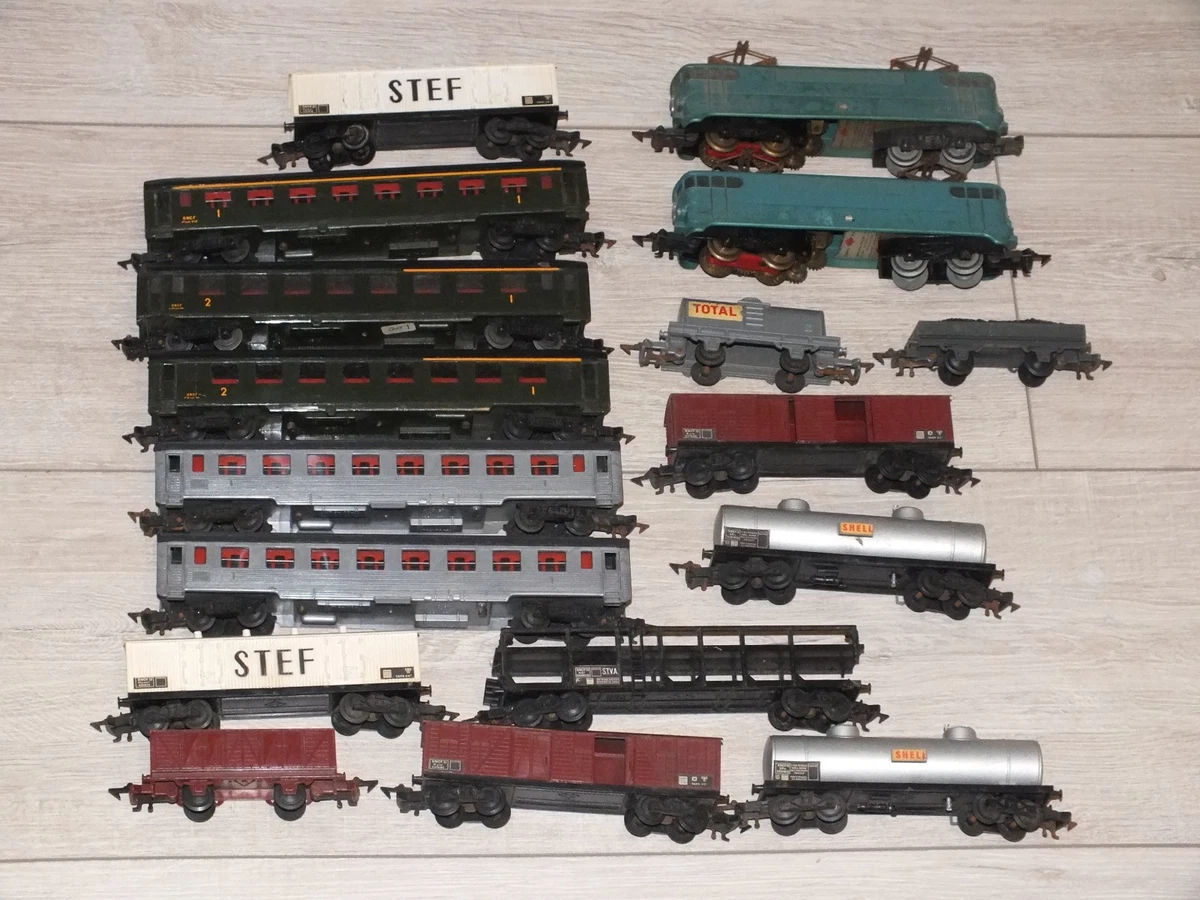 Lot De 6 Wagons Jouef - 4 Plats, 1 Tombereau, 1 Couvert - Occasion HO