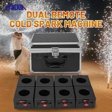 PAIDUN 8PCS Cold Spark Based Firework Safe Flame Effect Machine Remote Control