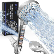 High Pressure Handheld Shower Head with Filter, ON/OFF Switch Pause Button, 10