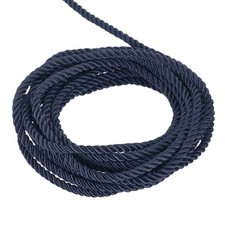 Twisted Cord Trim, 5 Yard 5mm 3-Ply Twine Braided Rope Thread,Navy Blue