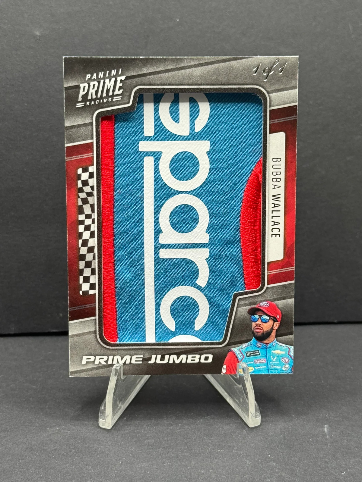 2019 Panini Prime Racing Bubba Wallace #BW-STP Patch 1/1 One of One Prime Jumbo