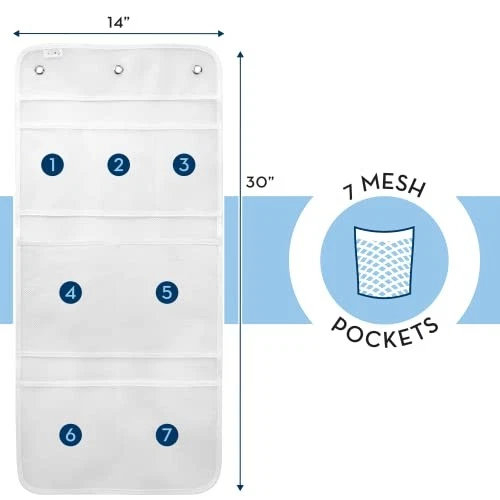 Organizador de Ducha, Carrito de Ducha o Organizador de Baño con Paquete Rápido de 1-Blanco Foto 3 de 4