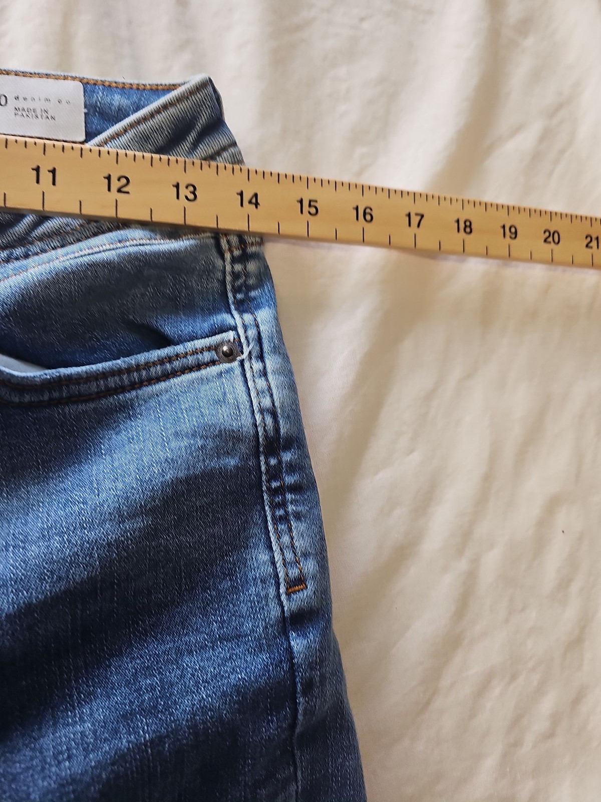 Primark Denim Co. Men's Skinny Jeans W34 L30 Mid Blue Wash  423 image 4