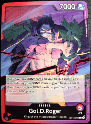 Gol.D.Roger OP13-003 ONE PIECE Tcg Card Game NM PURPLE/RED Leader