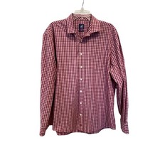 Johnnie-O Prep-Formance Mens XL Pink Gingham Long Sleeve Button Down Shirt