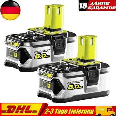 2Stück 18V 5Ah Original Akku für RYOBI One+ Plus Lithium RB18L50 P104 P108 P109