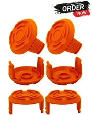 Paquete de 6 cubiertas de tapa de carrete de repuesto para recortadora