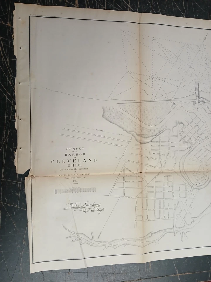 Карта общественных опросов Кливленда Огайо 1855 г.  Правительство. Документ. - Изображение 2 из 4