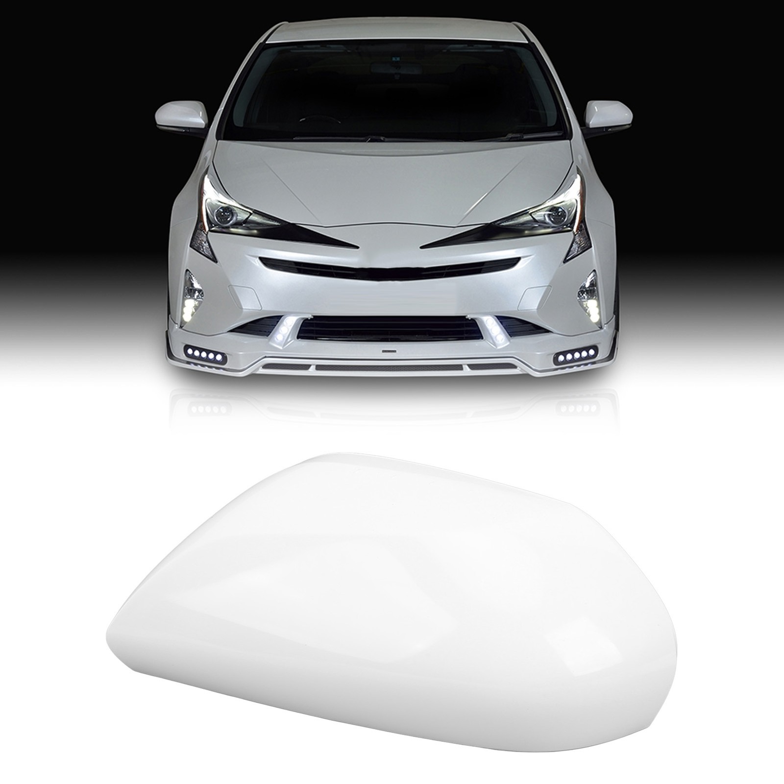 Side Mirror Cover Plastic Exterior Rearview Mirror Cover Cap For Prius 2016– DTS