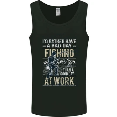 Rather A Bad Day Fischen Lustig Fischer Herren Tanktop - Bild 1 von 4