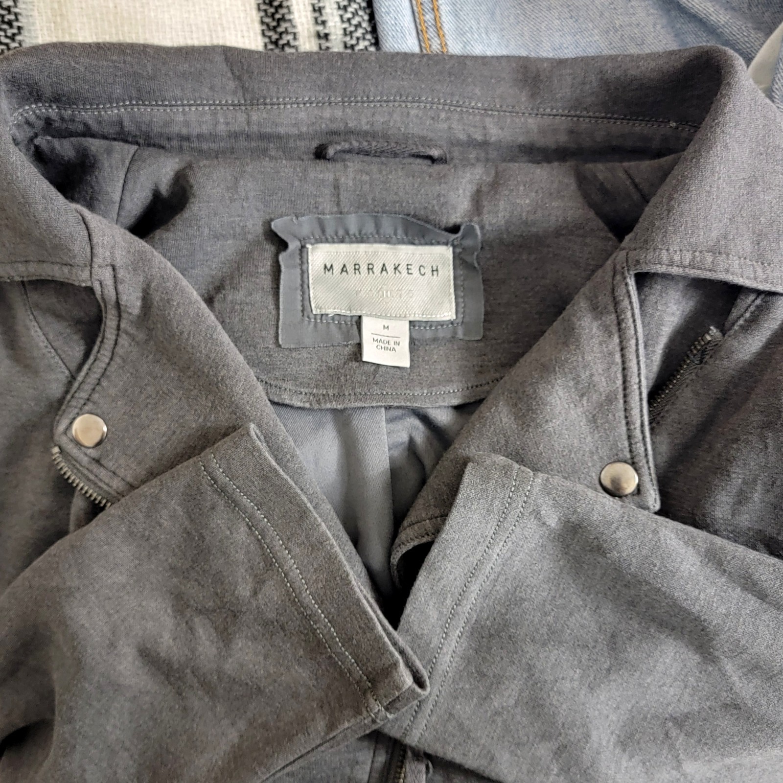 Marrakech Jacket Womens Medium Gray Stretchy Moto… - image 10