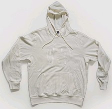 Dragonball Z White Embroidered Hooded Pullover Men's Sweatshirt Size Large NWT