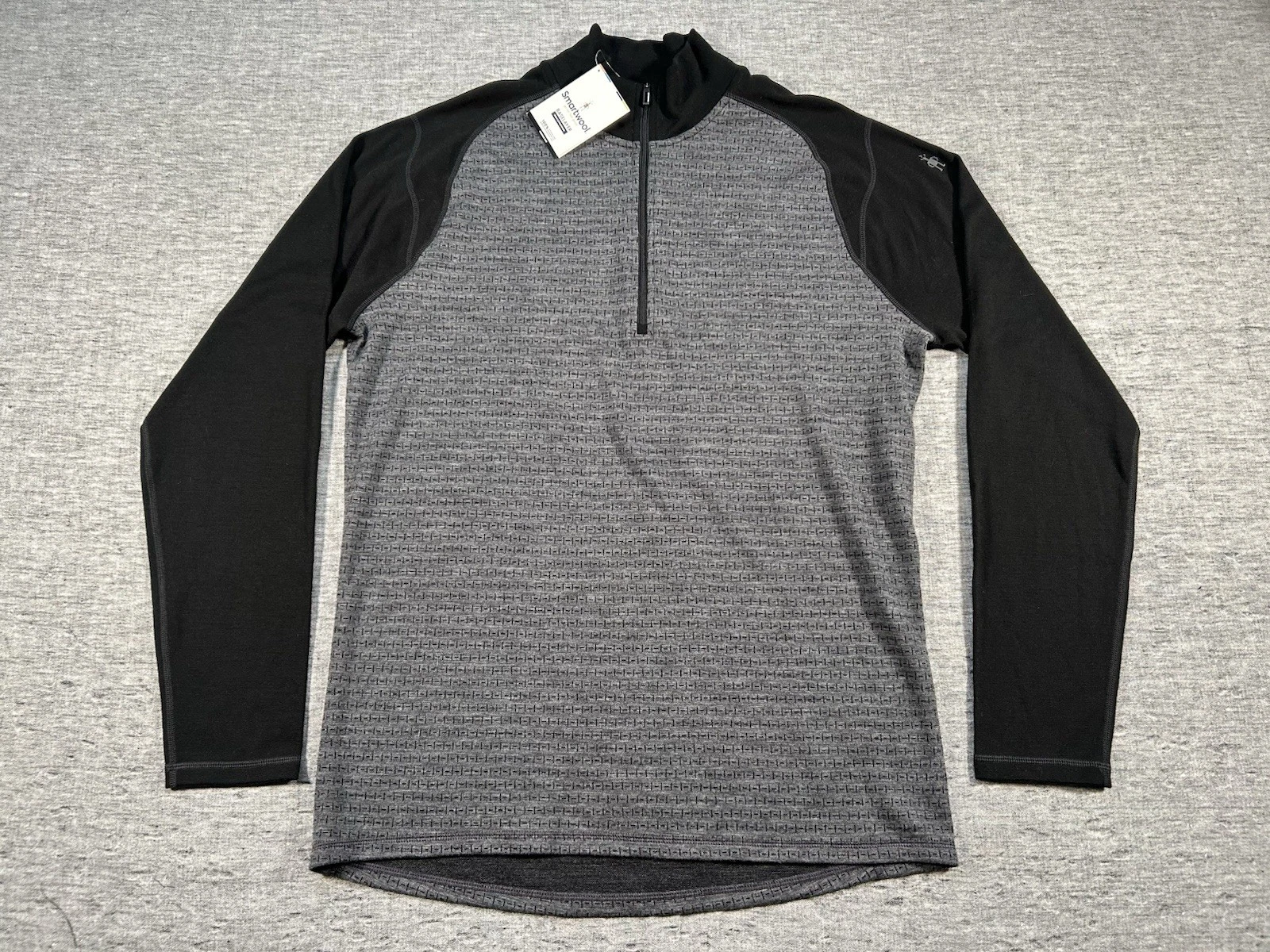 Smartwool Merino 250 Base Layer Mens Extra Large Grey Black 1/4 Zip Pullover
Opens in a new window o