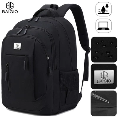 BAIGIO 40L Rucksack Herren Wasserdicht Arbeit Freizeit Laptop Schulrucksack DHL