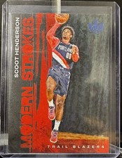 Scoot Henderson 2023-24 Court Kings MODERN STROKES Rookie Insert (Blue 38/99)