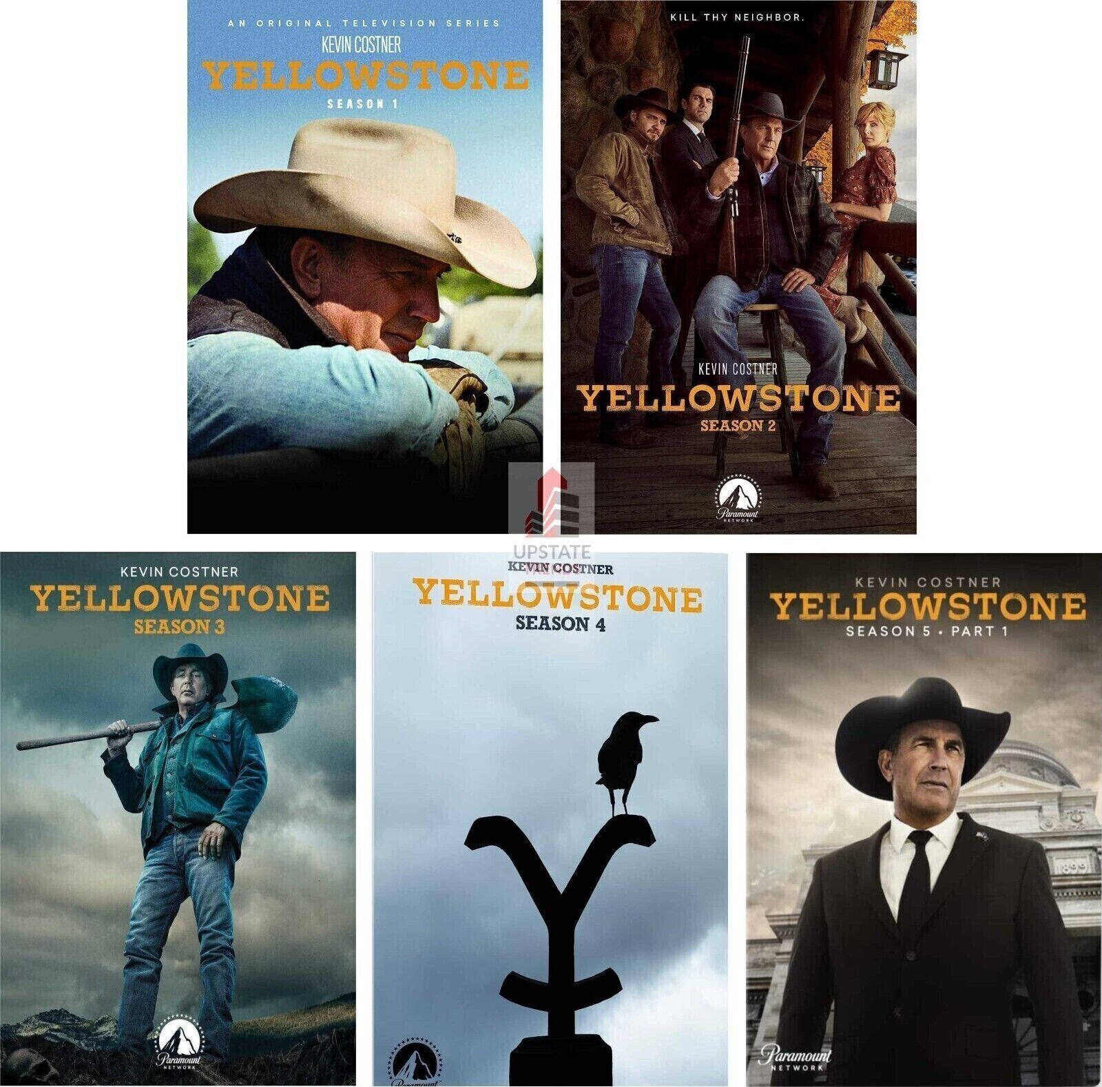 YELLOWSTONE the Complete Series 1-5 Seasons 1 2 3 4 5 (21 Disc DVD Set) 1-4 + 5