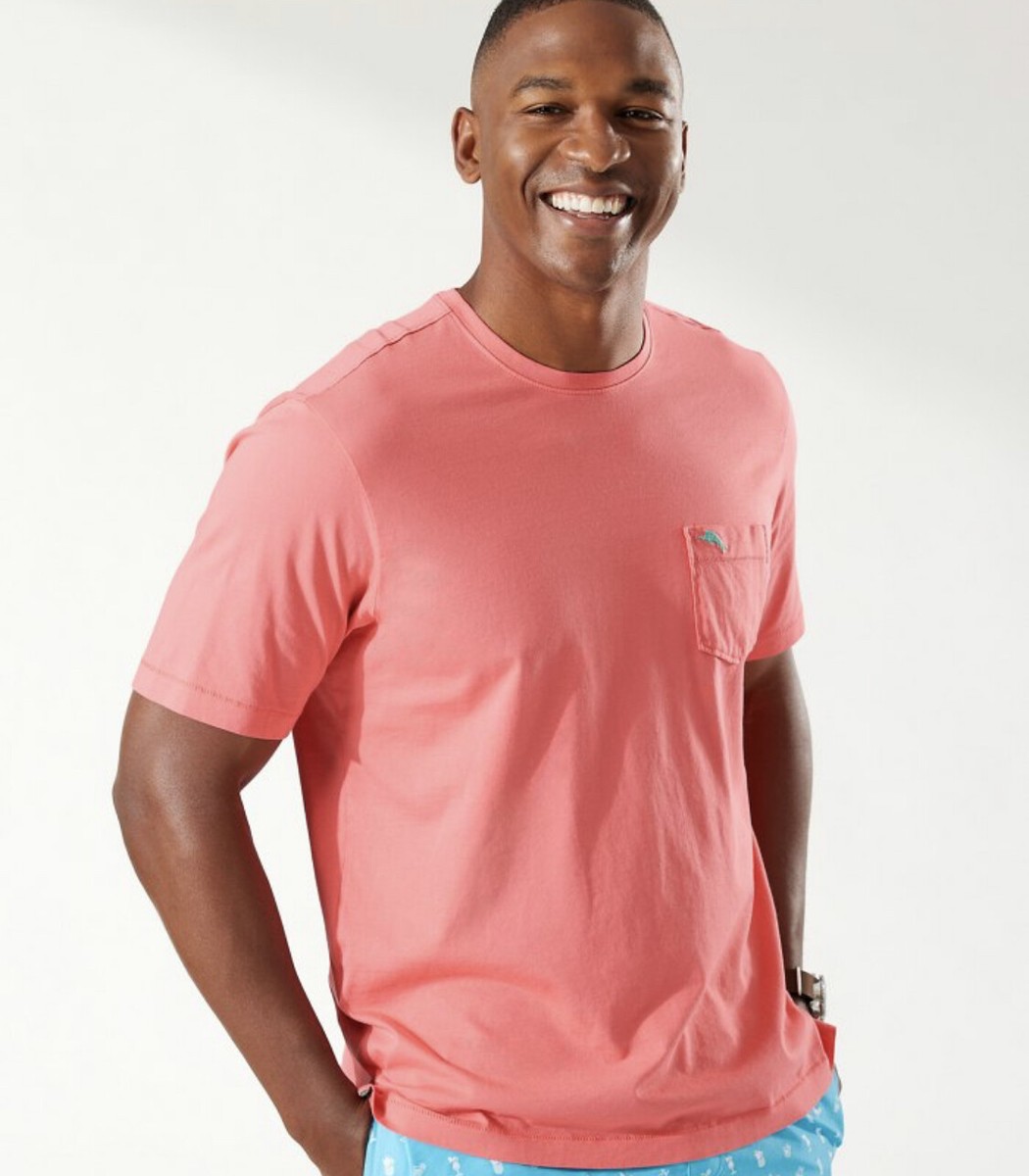 NWT TOMMY BAHAMA Bali Skyline Mens Pocket SS T-Shirt