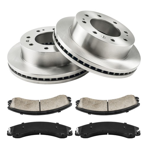 Rotores delanteros perforados pastillas de freno para Chevrolet Silverado GMC Sierra 2500 3500 HD - Imagen 4 de 12