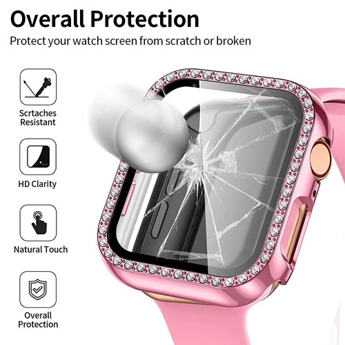 Etui ochronne Bling do Apple Watch Case Series 9 8 7 6 5 4 3 2 Ultra SE 38-49mm - Zdjęcie 4 z 20