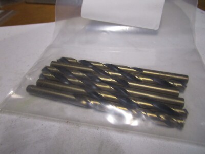 19/64'' Hi-Molybdenum Steel 135° Split Point Black/Gold Finish Jobber Drill QTY 6