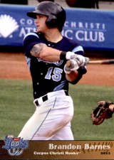 2011 Corpus Christi Hooks Grandstand 4 Brandon Barnes Anaheim California CA Card