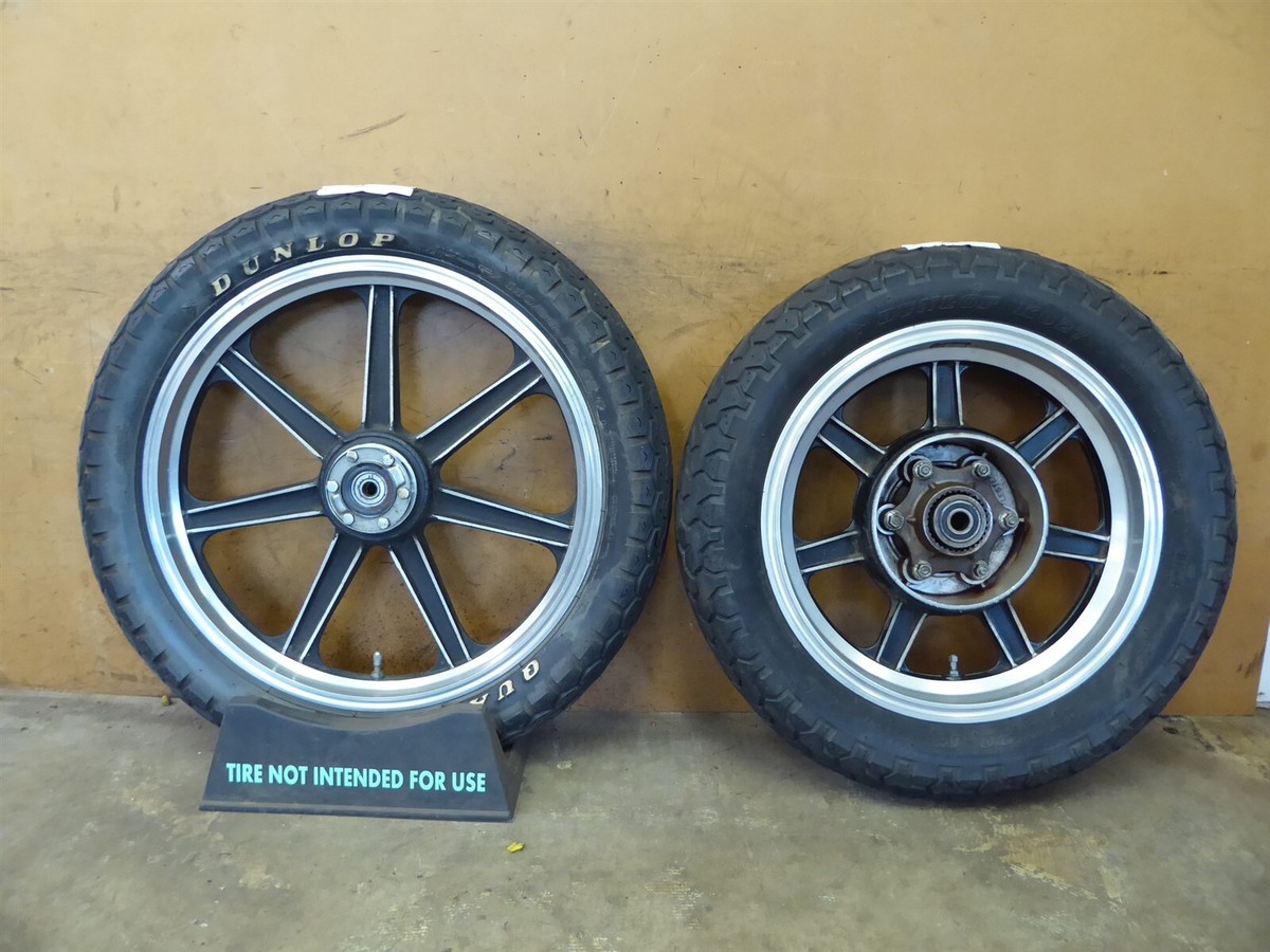 1977 Honda Goldwing GL1000 Lester Mag Wheel Rim Set Pair
