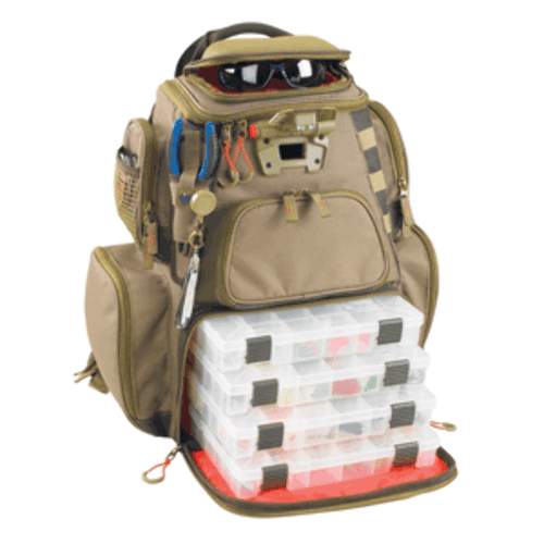 Wild River Nomad Iluminado Tackle Mochila Con/4 PT3600 Bandejas Bote Campamento