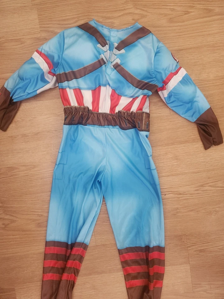 Toddler Boys Marvel Universe CAPTAIN AMERICA Costume Muscle Chest Size 4T - Image 4 of 4