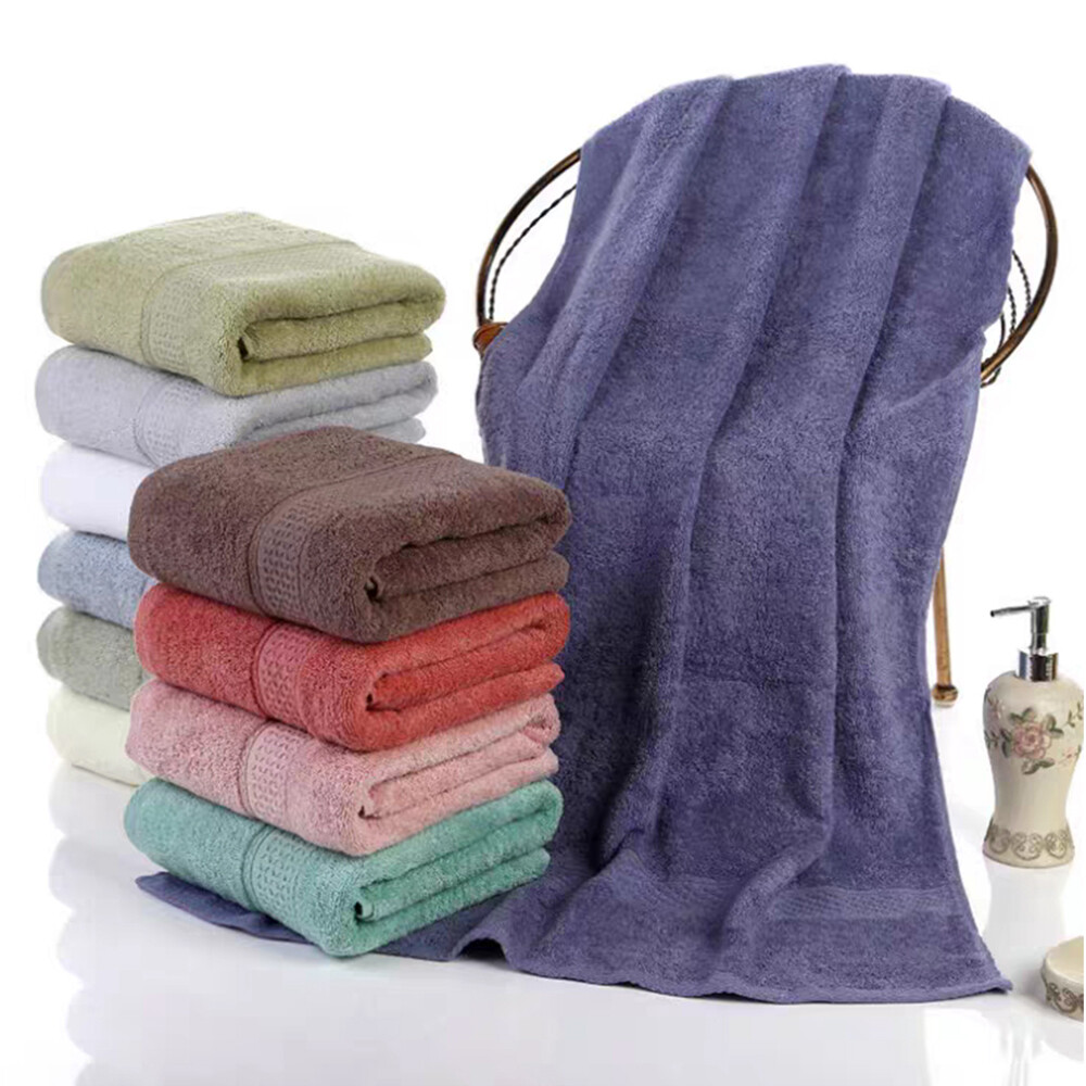 3 Unids/Set De Toallas De Baño Sólidas Toallas De Algodón De Fibra Larga ”