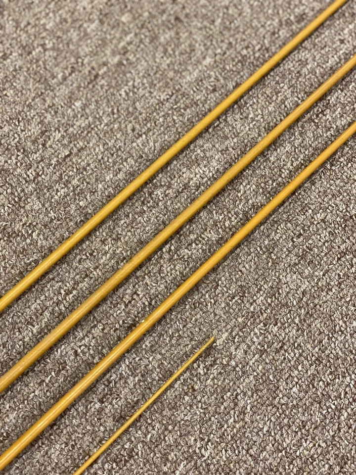 批量 4 件 复古 Lamiglas 蜂蜜 黄色 钓鱼竿 空白 飞铸 玻璃纤维 — 第 4/4 张图片