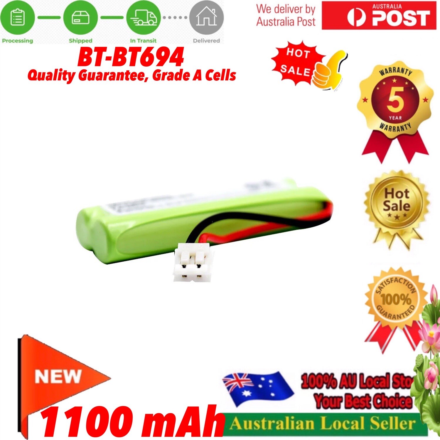 Rechargeable Battery for UNIDEN BT694 BT694S BT694n BT694m BT 694