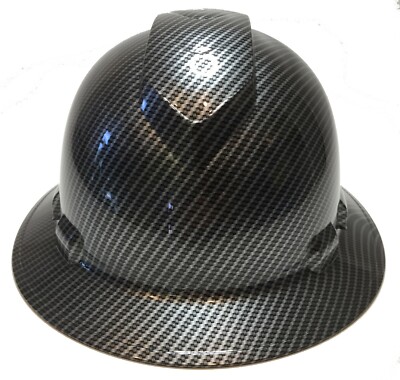 Hydro Dipped Hard Hat Ridgeline Full Brim Custom Carbon Fiber 