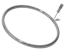 15"  6MM Petite Thin Polished Stainless Eternity Collar Locking Slave Collar