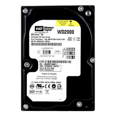 Hard Drive WD Caviar SE WD2000JB-00KFA0 200GB 7200RPM 8MB ATA IDE 3.5'' Inch