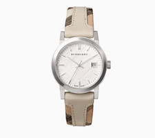 Brand New Burberry BU9132 Silver Tone Stainless Steel 34 mm Woman's Watch