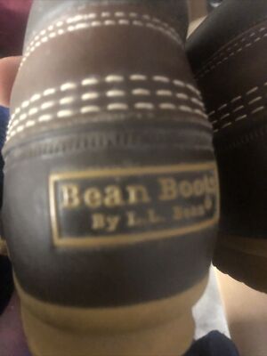 LL Bean Boots Moc Low Duck Shoes Rubber Leather Brown 175061 LL Bean Boots Moc Low Duck Shoes Rubber Leather Brown 175061