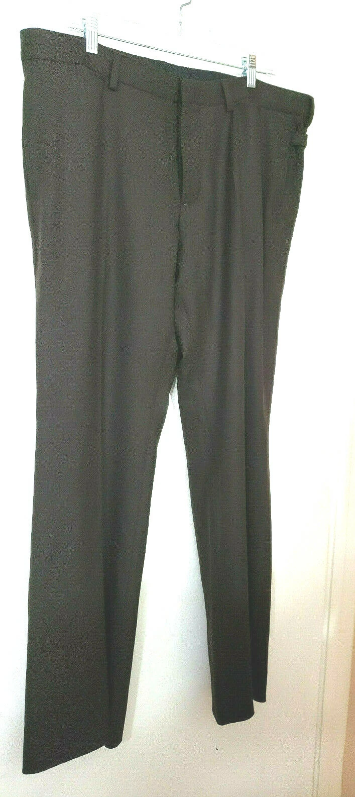 Pantalon habillé homme Gucci US 38x33 EU 52 marron devant plat 92% laine strt/jambe neuf avec étiquette