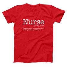 Nurse Funny Definition Medical Gift Humor Red Basic Men's T-Shirt