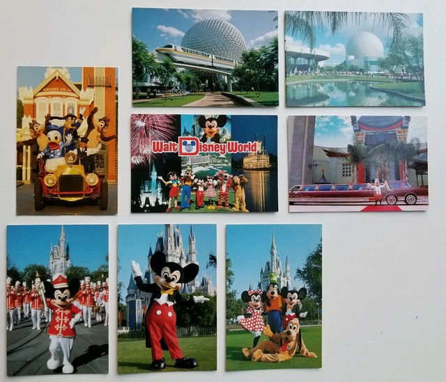 Vintage Walt Disney World Post Cards Epcot MGM Lot of 8 Postcards from