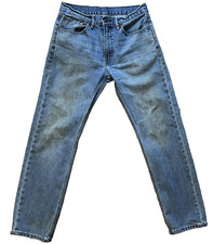 levis 505 size 32x32 thrashed grease marks distressed grunge jeans