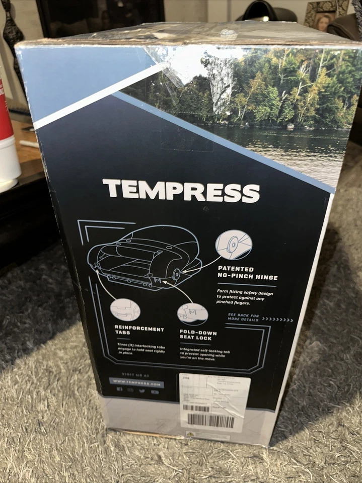 Nuevo asiento de barco Temppress 54911 NaviStyle respaldo alto rojo/gris marino hecho en EE. UU. Foto 4 de 4