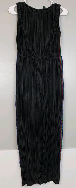 black jumpsuit rainbow