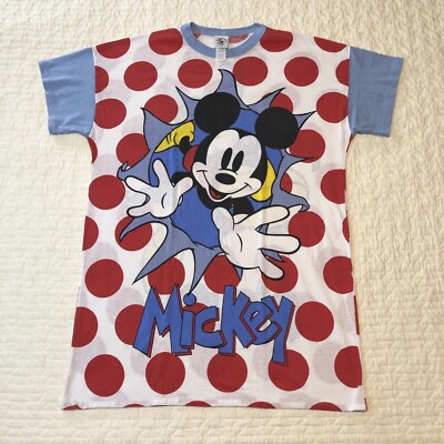 VINTAGE 80s 90s ALL OVER PRINT  MICKEY MOUSE  NIGHT SHIRT RARE! SINGLE STITCH