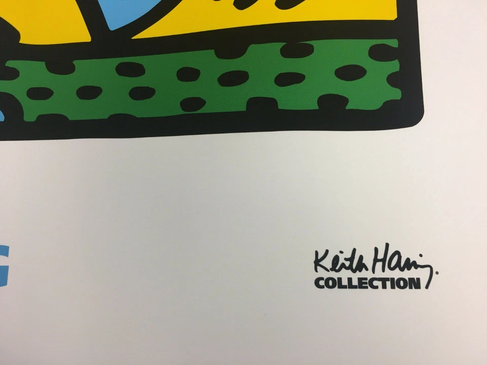 IMPRESIÓN DE ARTE POP - KH09 por Keith Haring 22x20 bailando con bebé sobre la cabeza póster Foto 4 de 4
