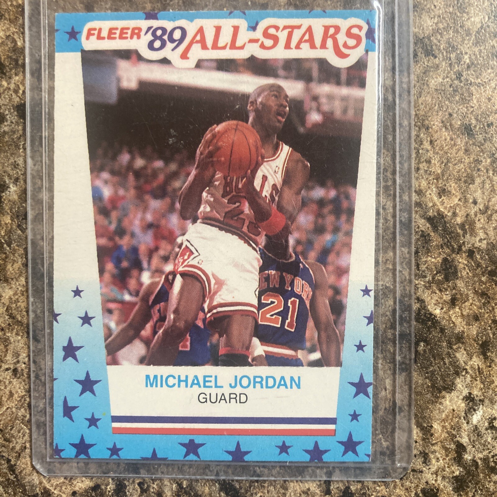 Michael Jordan 1989 Fleer Stickers All-Star # 3 Michael Jordan