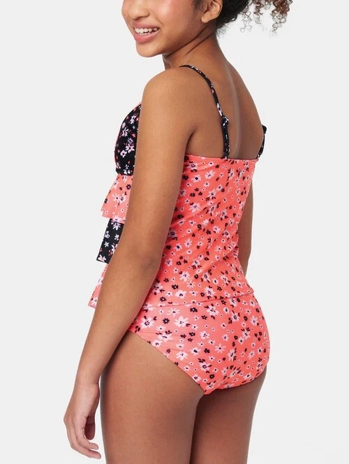 NWt 12 14 tween tankini floral justice bathing swim suit 2 pc